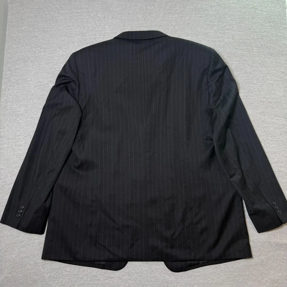 Petrocelli Roger Stuart Mens Black Suit 50L Wool Cashmere Blazer Pants Classic